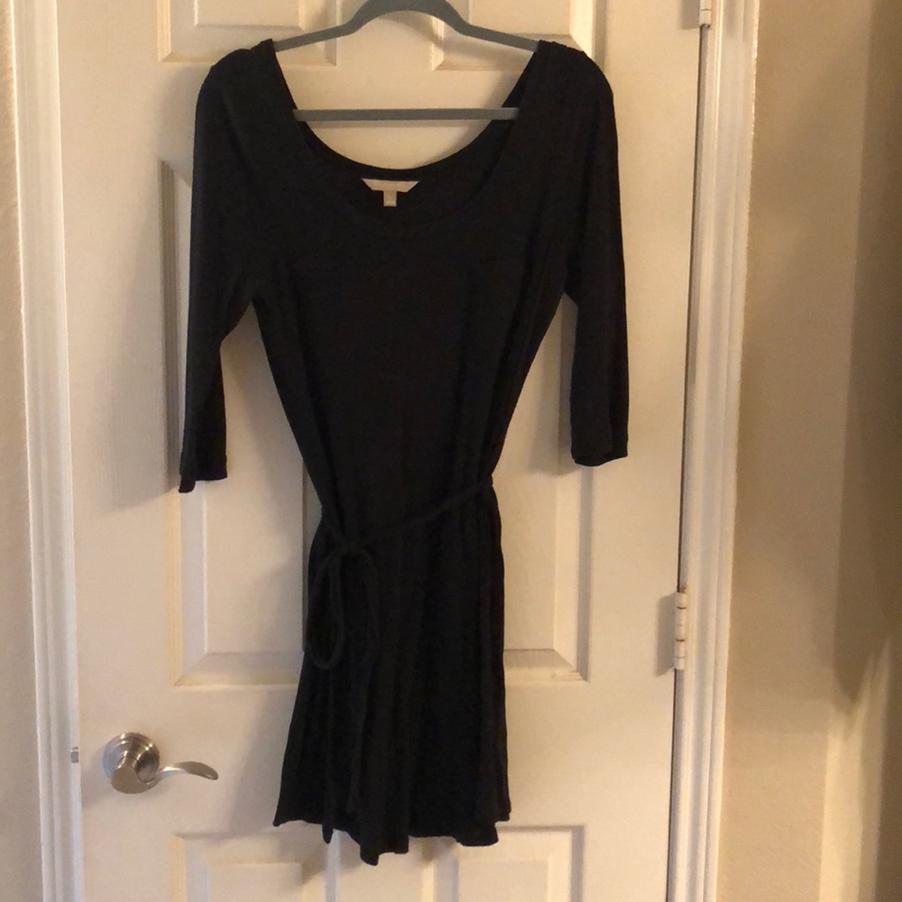 Black cotton casual dress